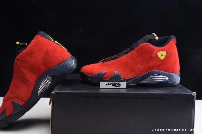 Official Maikesneakers Red 654459-670 Air Challenge Jordan 14 Retro 0710